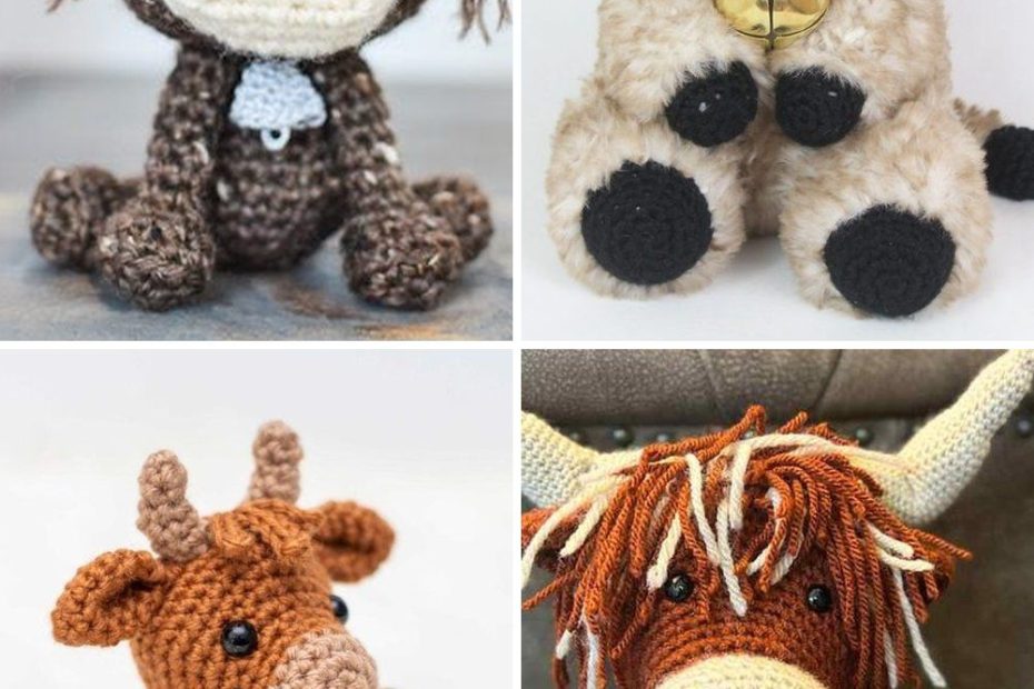 10 Crochet Highland Cow Free Patterns