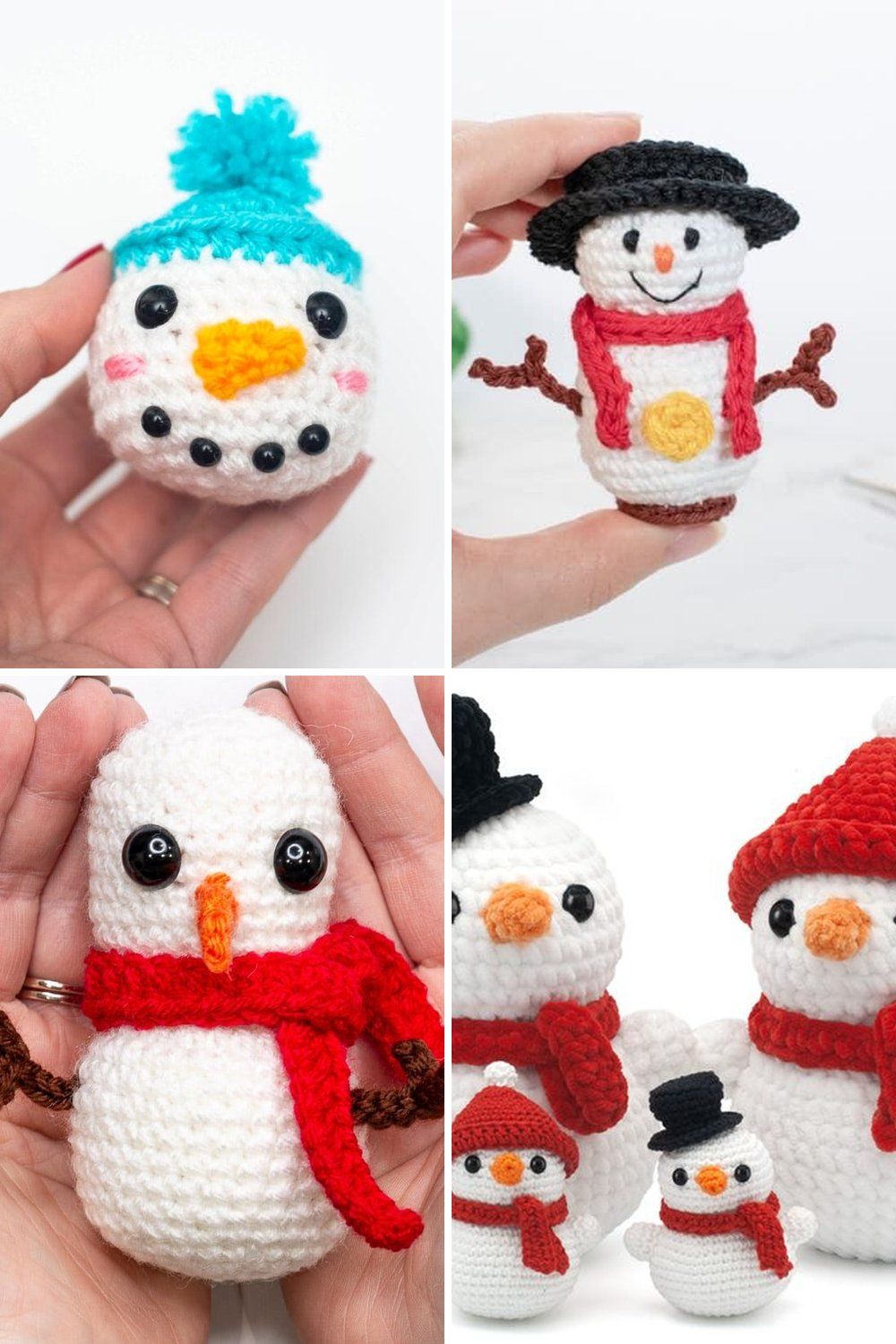 12 Crochet Snowman Free Patterns