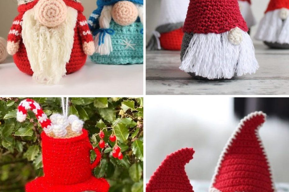 12 Crochet Christmas Gnome Free Patterns