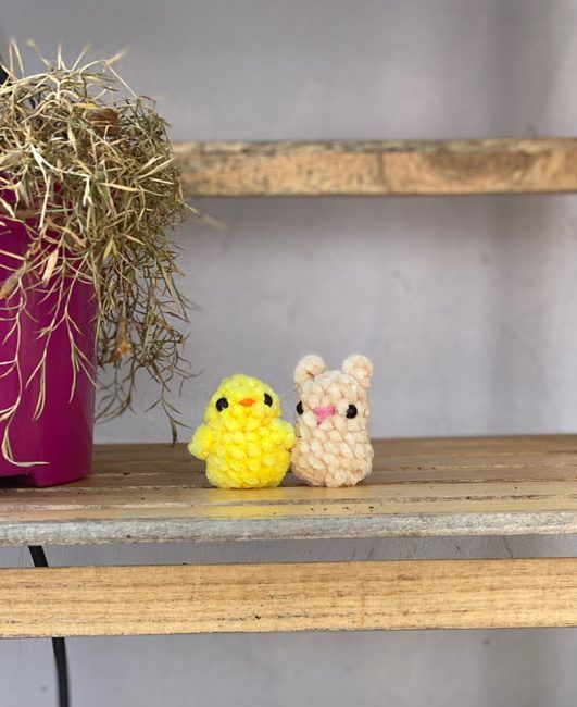 Chick and Bunny free crochet pattern by Lydia's Crochet Creations