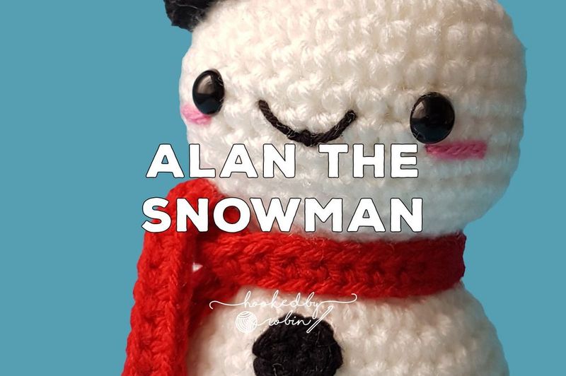 Alan the Snowman free crochet pattern by Robin