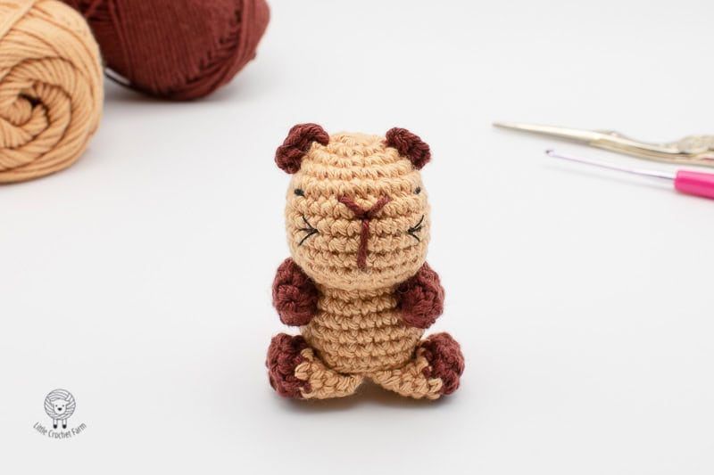 Little Capybara free crochet pattern by Little Crochet Farm