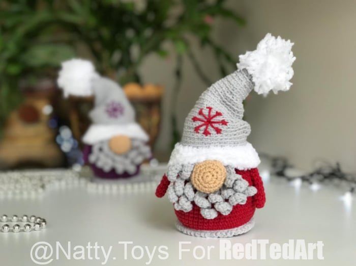 Natty Toys Christmas Gnome free crochet pattern by Natty Toys (guest post on Red Ted Art)