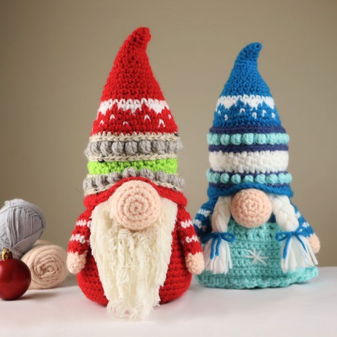 Girl Gnome with Apron free crochet pattern by StringyDingDing