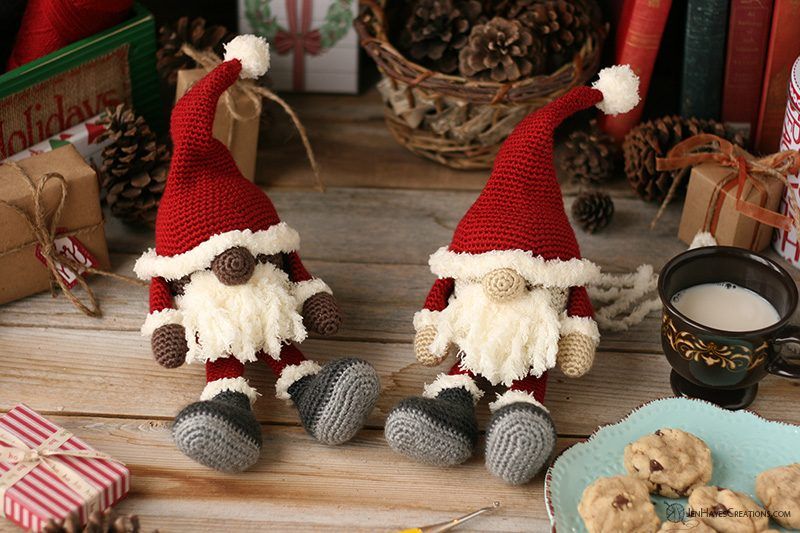 Crochet Santa Gnome free crochet pattern by Jen Hayes Creations
