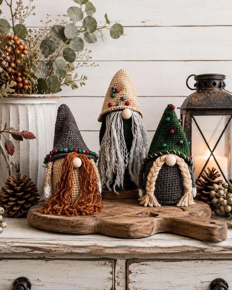 Woodland Nordic Gnome Family free crochet pattern by Live Chill Life (Stephanie)