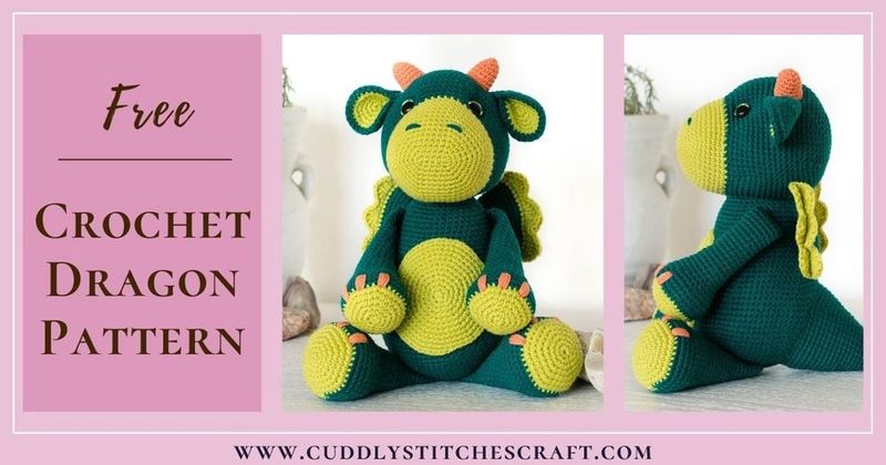 Damian the Dragon free crochet pattern by Petra Salisbury