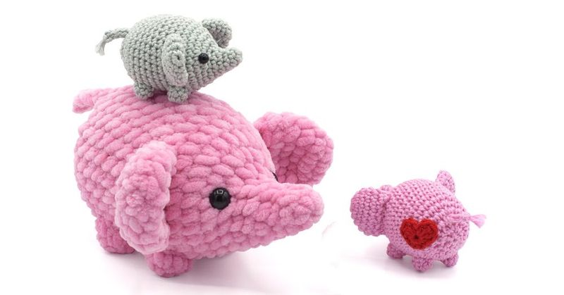 Mini Love Elephant free crochet pattern by DIY Fluffies