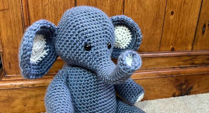 Beginner Crochet Elephant free crochet pattern by Lucy Kate Crochet