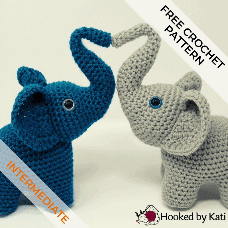 Elephants in Love free crochet pattern by Kati Brown