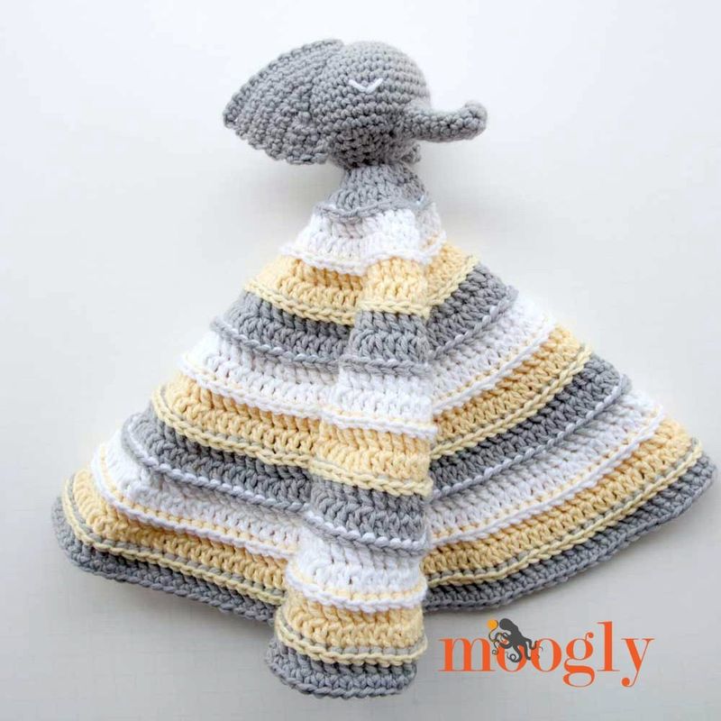 Ella the Elephant Lovey free crochet pattern by Tamara Kelly