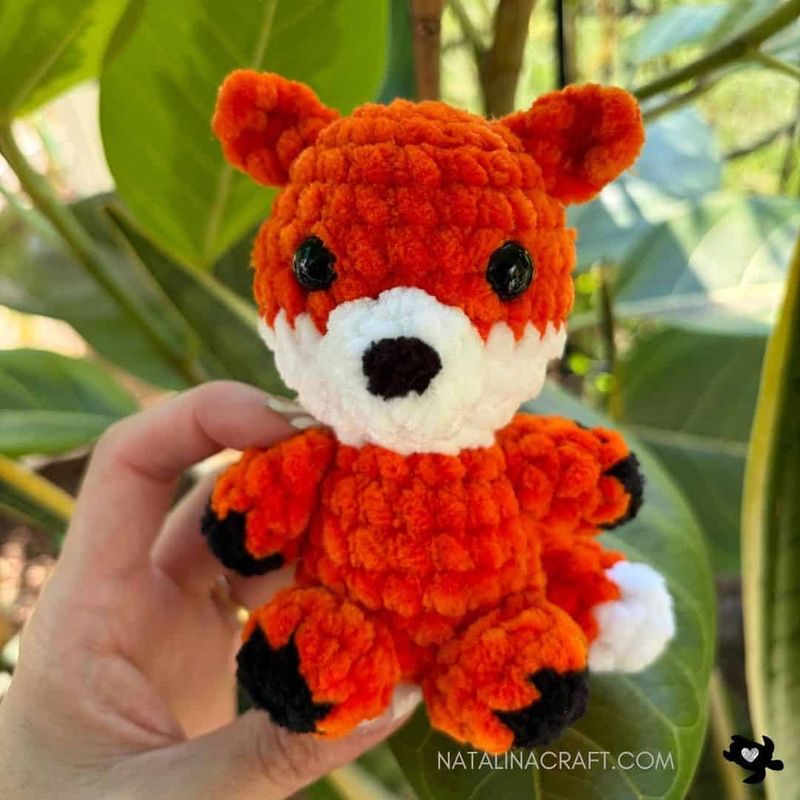 Easy Mini Fox free crochet pattern by Natalina Craft