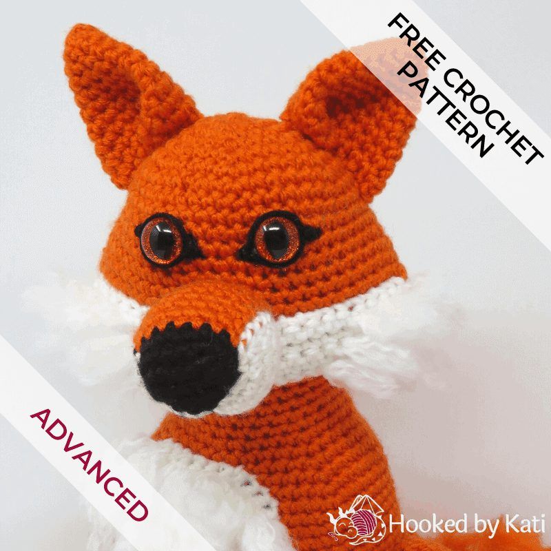 Clark the Fox free crochet pattern by Kati Brown