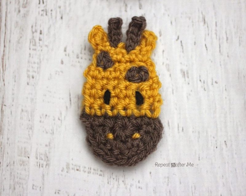 Crochet Giraffe Appliqué free crochet pattern by Sarah
