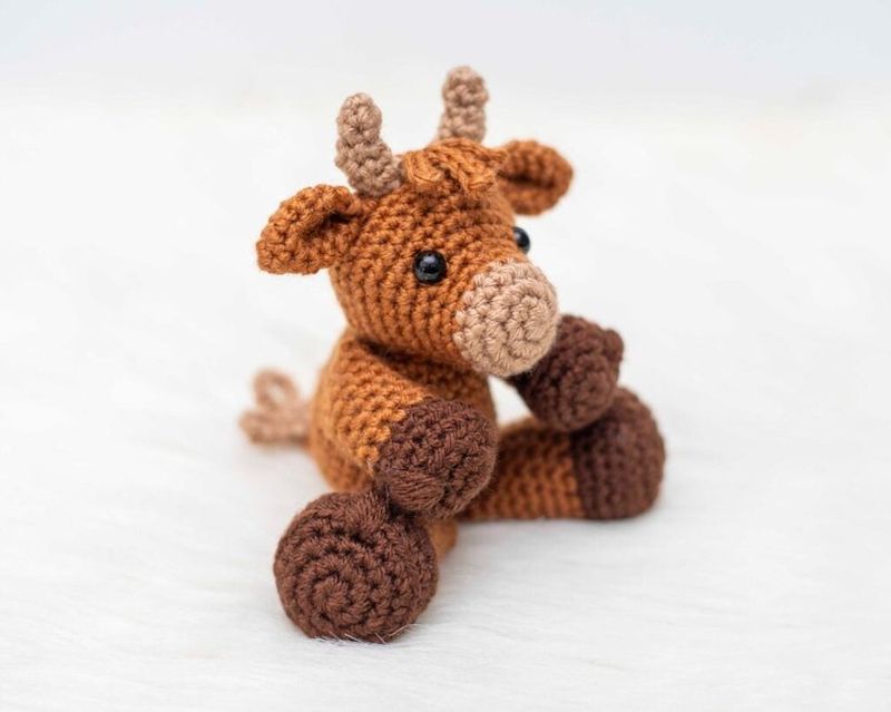 Hazel the Highland Cow free crochet pattern by Nicole Chase