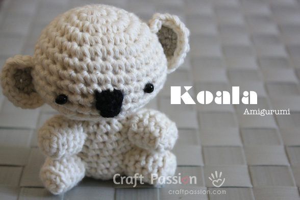 Crochet Koala by Craft Passion free crochet pattern by Craft Passion (pattern from Woman's Day)