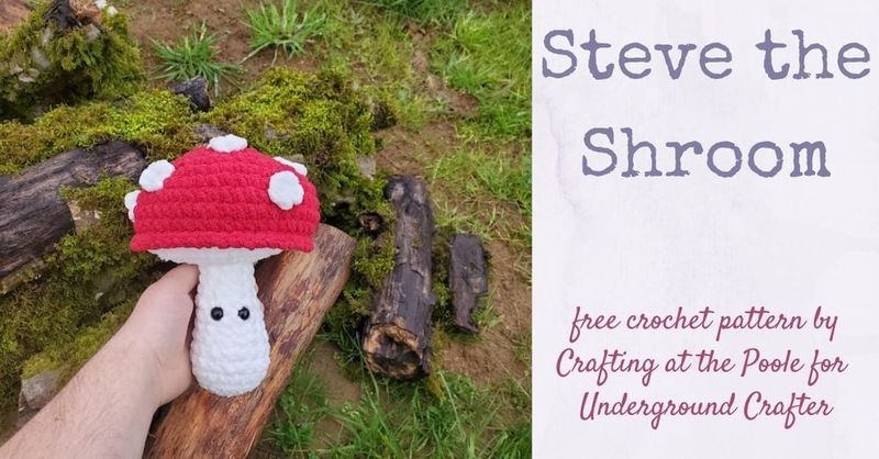 Steve the Shroom free crochet pattern by Caleb Poole