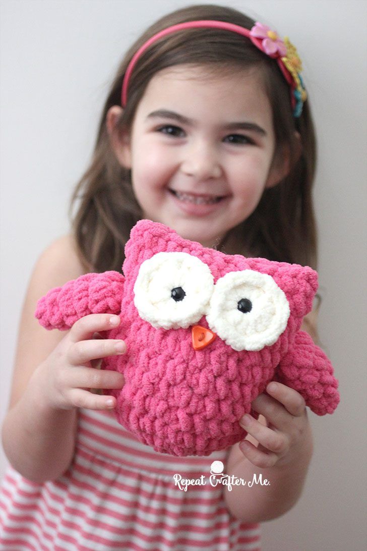 Crochet Plush Owl free crochet pattern by Sarah