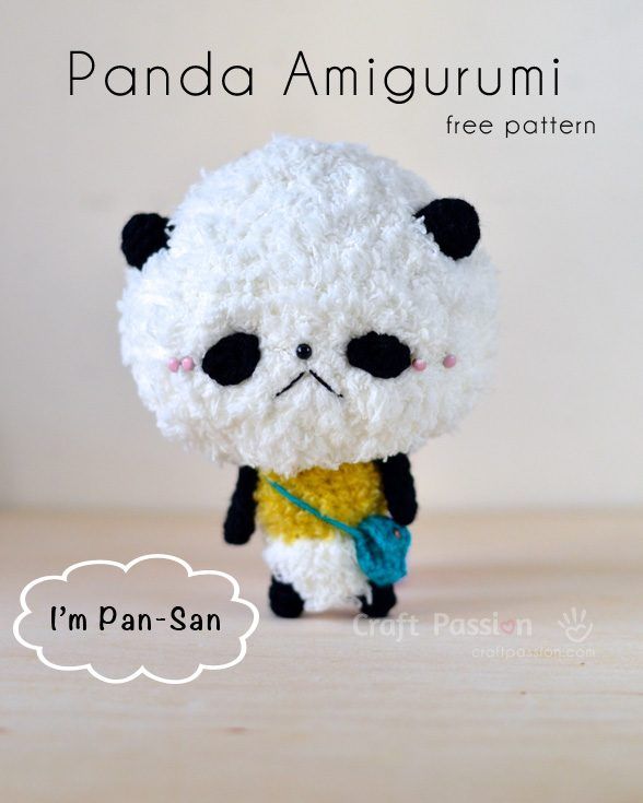 Pan-San the Panda free crochet pattern by Lee Mei Li (AmiguruMEI)