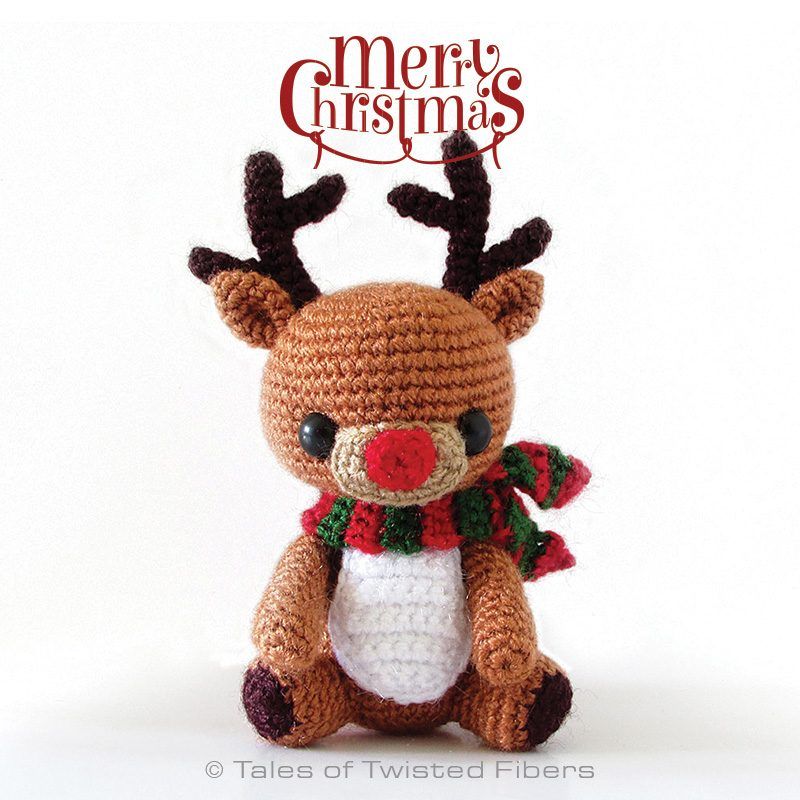 Rudy the Reindeer free crochet pattern by Tales of Twisted Fibers