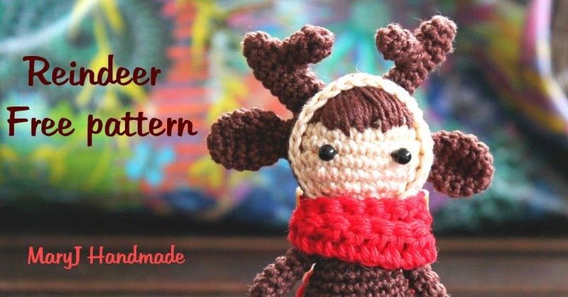 Reindeer Doll (Renna Amigurumi) free crochet pattern by MaryJ Handmade