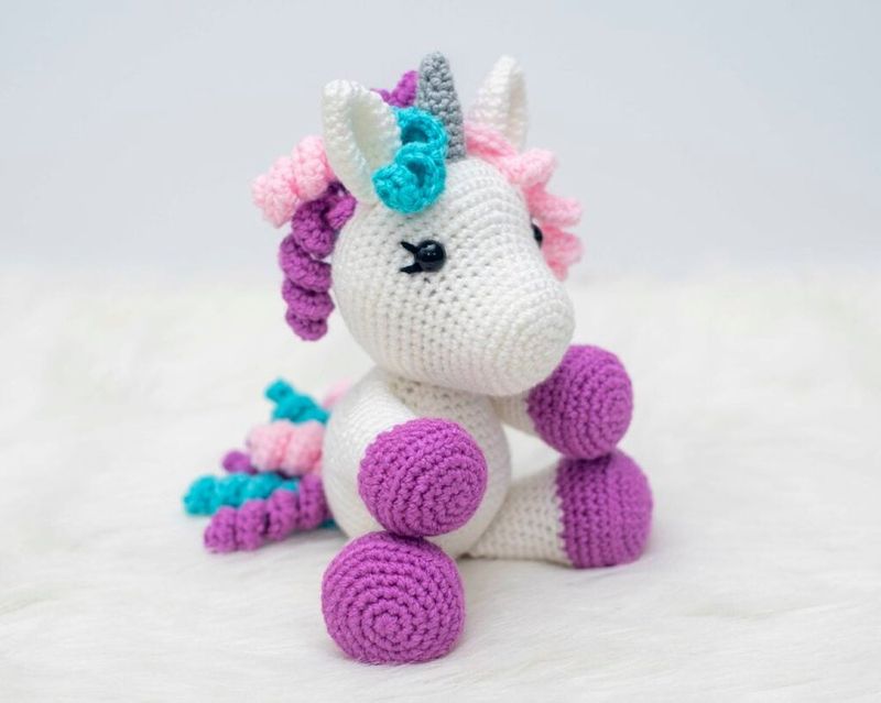 Poppy the Unicorn free crochet pattern by Nicole Chase