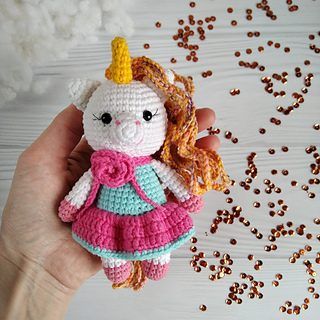 Cute Unicorn free crochet pattern by Maryna Vershynina