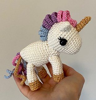 PPB Rainbow Unicorn free crochet pattern by Anna Marie Orban