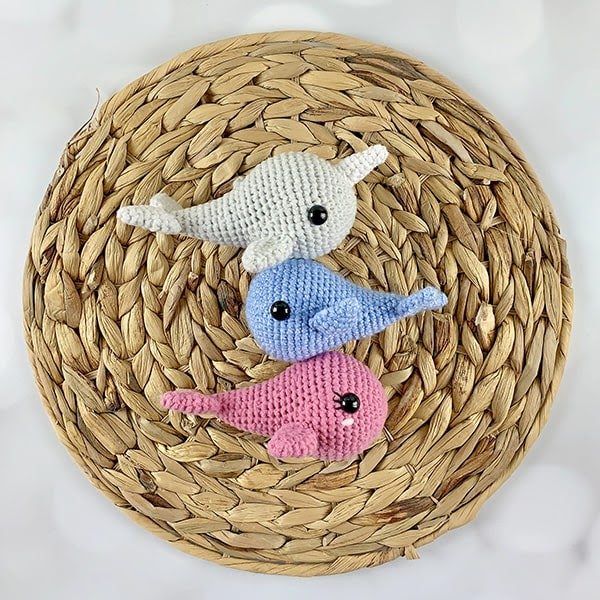 Whale and Narwhal free crochet pattern by Grace and Yarn