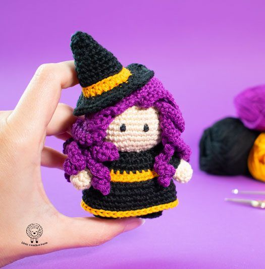 Little Witch Amigurumi Doll free crochet pattern by Little Crochet Farm (Ana)