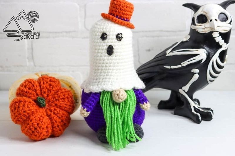Crochet Ghost Gnome free crochet pattern by Winding Road Crochet (Lindsey)